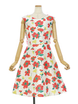 RE SYU RYU / Printed flared dress