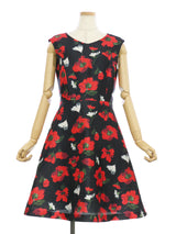 RE SYU RYU / Printed flared dress