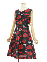 RE SYU RYU / Printed flared dress