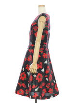 RE SYU RYU / Printed flared dress