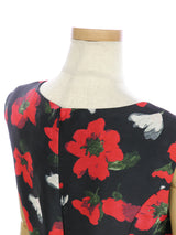 RE SYU RYU / Printed flared dress