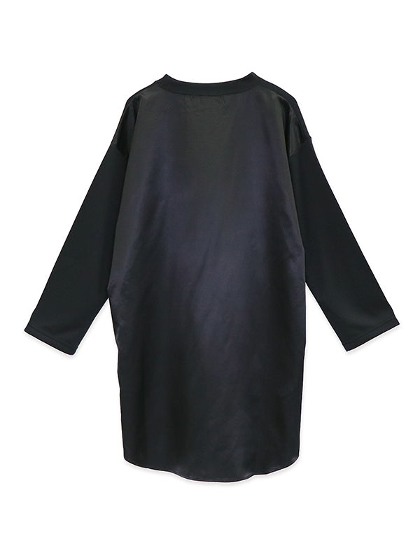 RE SYU RYU /【メンズ】サテンコンビ７分袖Ｔシャツ