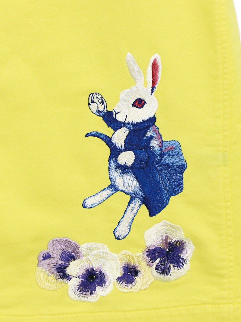 RE SYU RYU /ハイウエスト台形スカート刺繍