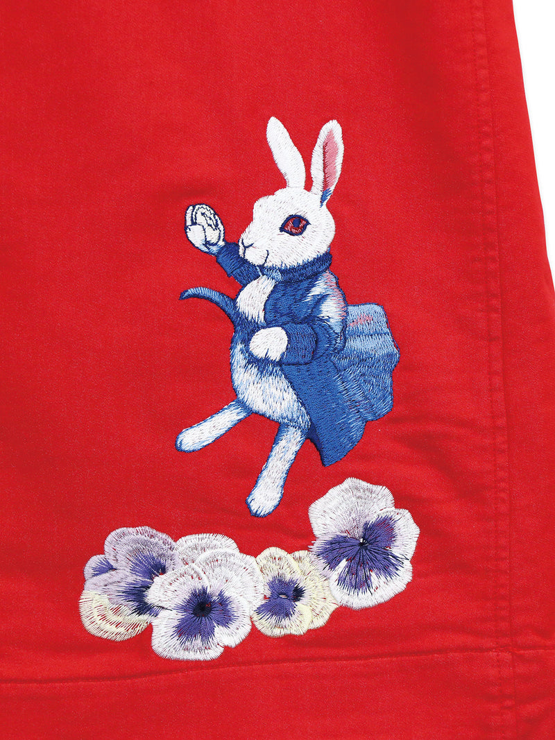 RE SYU RYU /ハイウエスト台形スカート刺繍