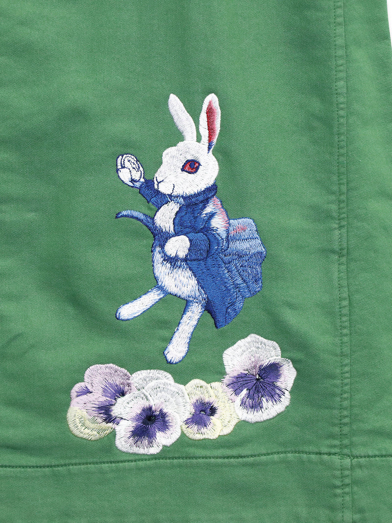 RE SYU RYU /ハイウエスト台形スカート刺繍