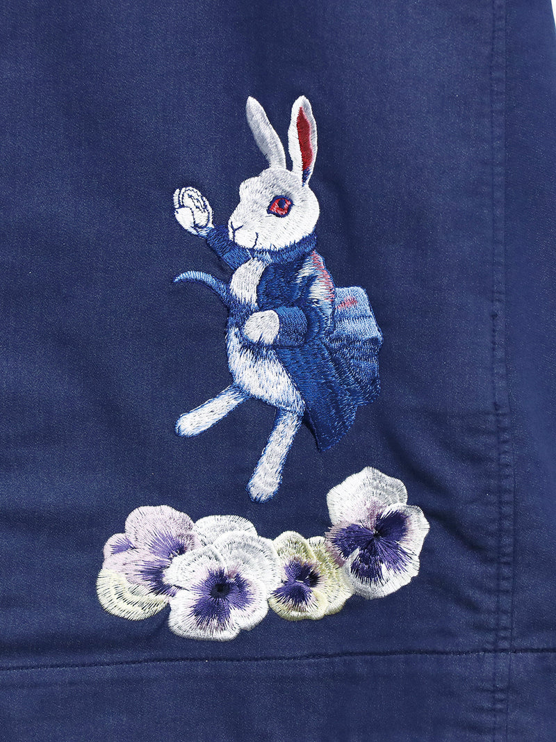 RE SYU RYU /ハイウエスト台形スカート刺繍