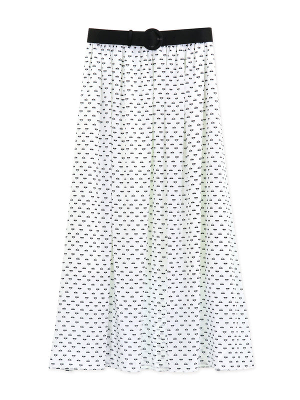 RE SYU RYU / Gathered skirt with processed belt