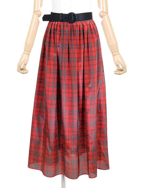 RE SYU RYU / Gathered skirt with processed belt