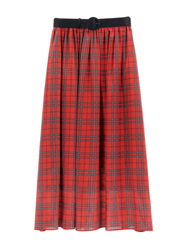 RE SYU RYU / Gathered skirt with processed belt