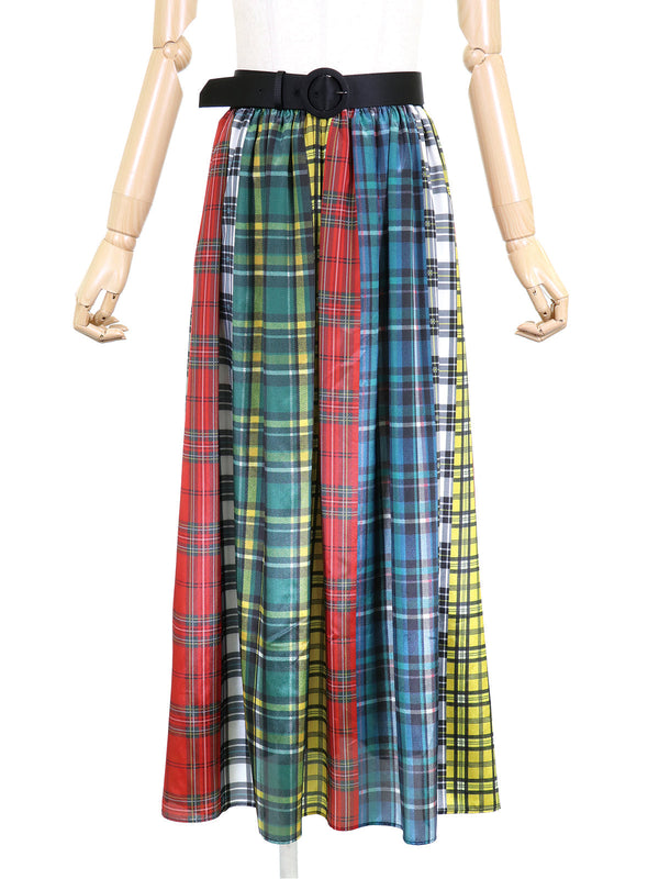 RE SYU RYU / Gathered skirt with processed belt