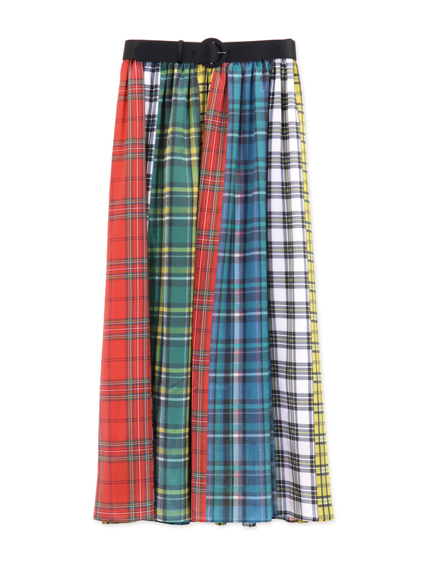 RE SYU RYU / Gathered skirt with processed belt