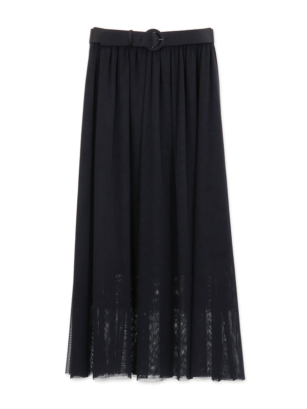 RE SYU RYU / Gathered skirt with processed belt