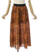 RE SYU RYU / Flared gathered satin pants