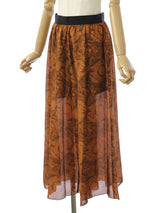 RE SYU RYU / Flared gathered satin pants