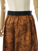 RE SYU RYU / Flared gathered satin pants